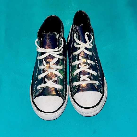 Chuck Taylor All Star Iridescent Glitter High-Top Casual Sneakers - Picture 1 of 4